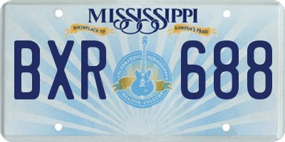 MS license plate BXR688