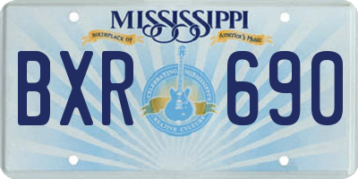 MS license plate BXR690