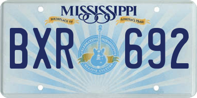 MS license plate BXR692