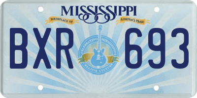 MS license plate BXR693