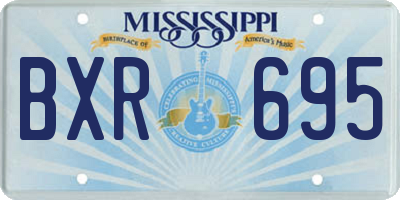 MS license plate BXR695