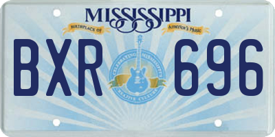 MS license plate BXR696