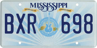 MS license plate BXR698