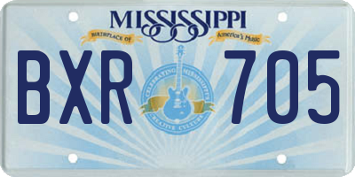 MS license plate BXR705