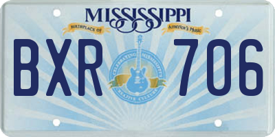 MS license plate BXR706