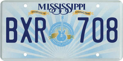 MS license plate BXR708