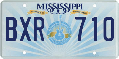 MS license plate BXR710
