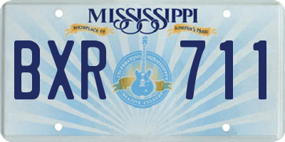MS license plate BXR711