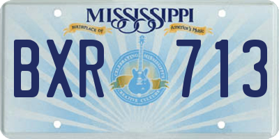MS license plate BXR713