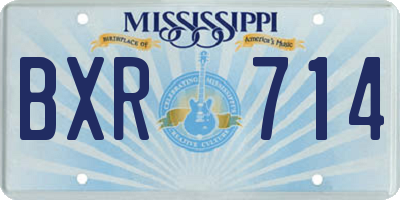 MS license plate BXR714