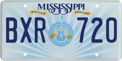 MS license plate BXR720