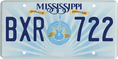 MS license plate BXR722