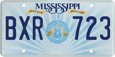 MS license plate BXR723