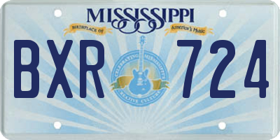 MS license plate BXR724