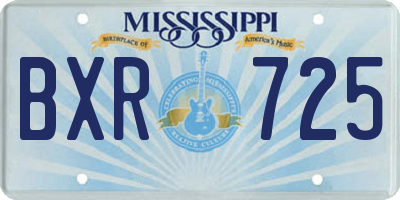MS license plate BXR725