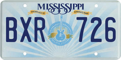 MS license plate BXR726