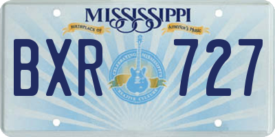 MS license plate BXR727