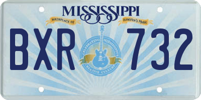 MS license plate BXR732