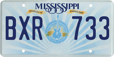 MS license plate BXR733