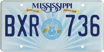 MS license plate BXR736