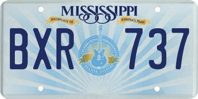 MS license plate BXR737