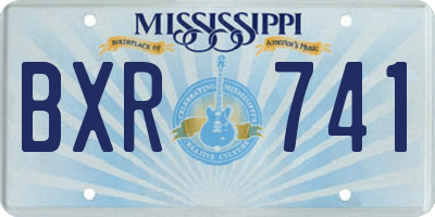 MS license plate BXR741