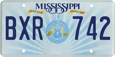 MS license plate BXR742