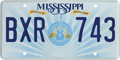 MS license plate BXR743
