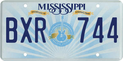 MS license plate BXR744