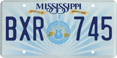 MS license plate BXR745