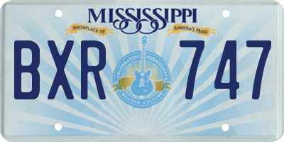 MS license plate BXR747