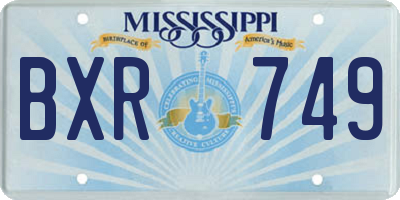 MS license plate BXR749