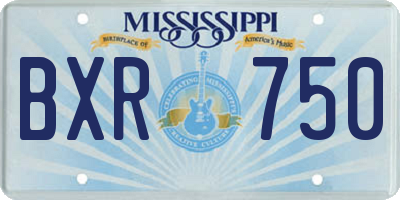 MS license plate BXR750