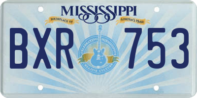 MS license plate BXR753