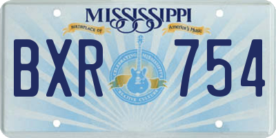 MS license plate BXR754