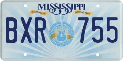 MS license plate BXR755