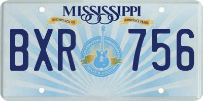 MS license plate BXR756