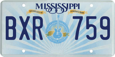 MS license plate BXR759