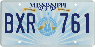 MS license plate BXR761