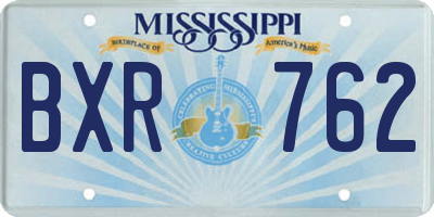 MS license plate BXR762