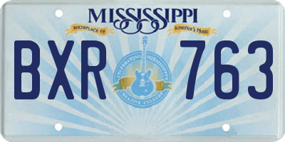 MS license plate BXR763