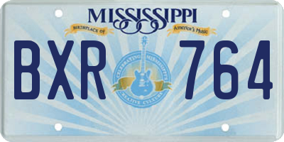 MS license plate BXR764