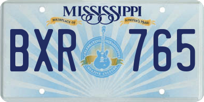 MS license plate BXR765