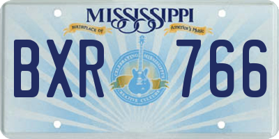 MS license plate BXR766