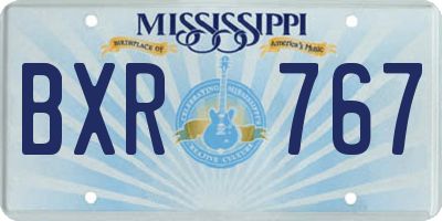 MS license plate BXR767