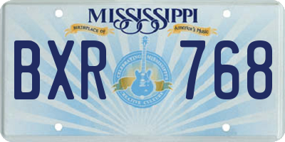 MS license plate BXR768