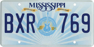 MS license plate BXR769