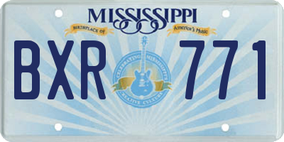 MS license plate BXR771