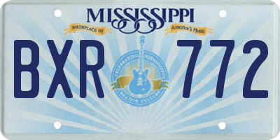 MS license plate BXR772