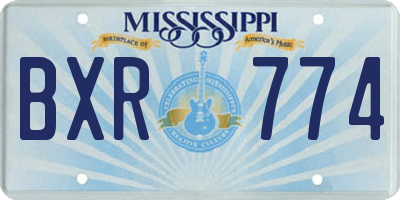 MS license plate BXR774